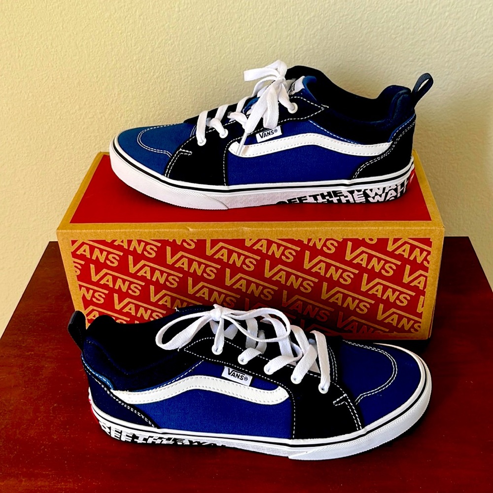 Vans/Size 5Y Navy/blue/white